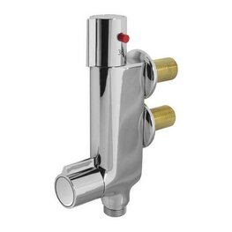 Thermostatische verticale douchekraan 45 mm knop front Thermostatische verticale douchekraan 45 mm knop front