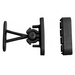 3-DELIGE DEURVANGER PVC ZWART 3-DELIGE DEURVANGER PVC ZWART