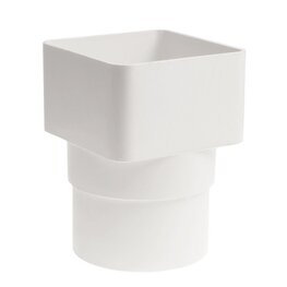 AANSLUITSTUK AFVOERGOOT SL ROND/VIERKANT WIT