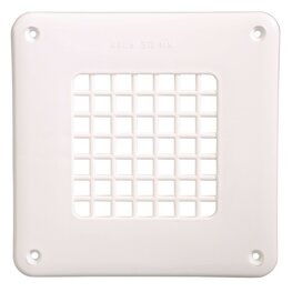 Vierkant pvc rooster 122 x 122 wit