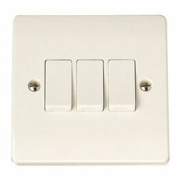 Trippel schakelaar wit