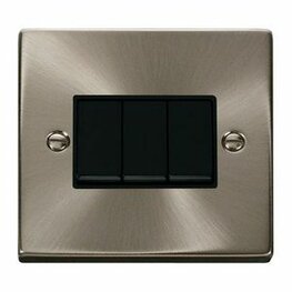 Trippel schakelaar chroom